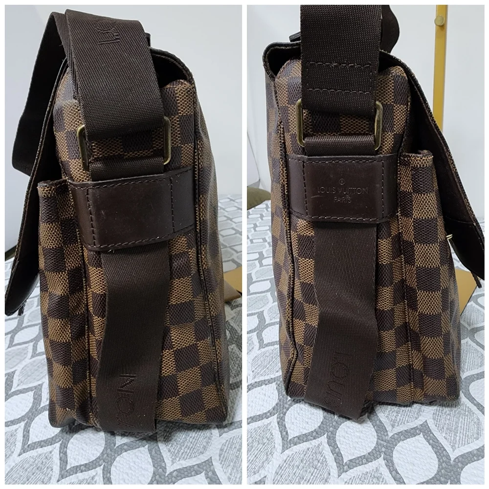 LOUIS VUITTON Damier Ebene Broadway Messenger Bag Brown